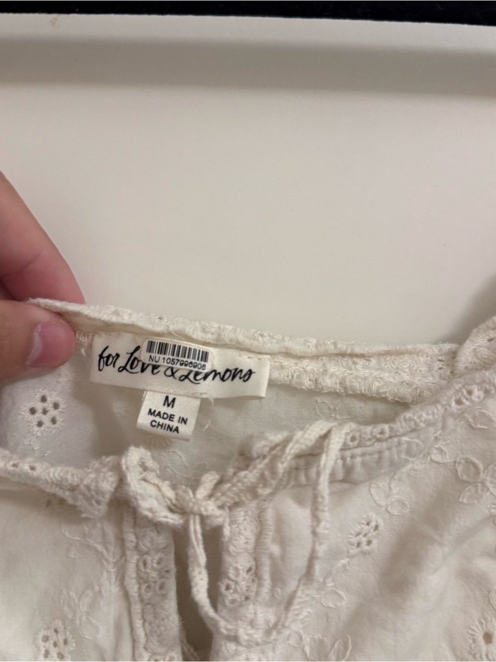 For Love & Lemons white/cream lace button-up top - Picture 3 of 3